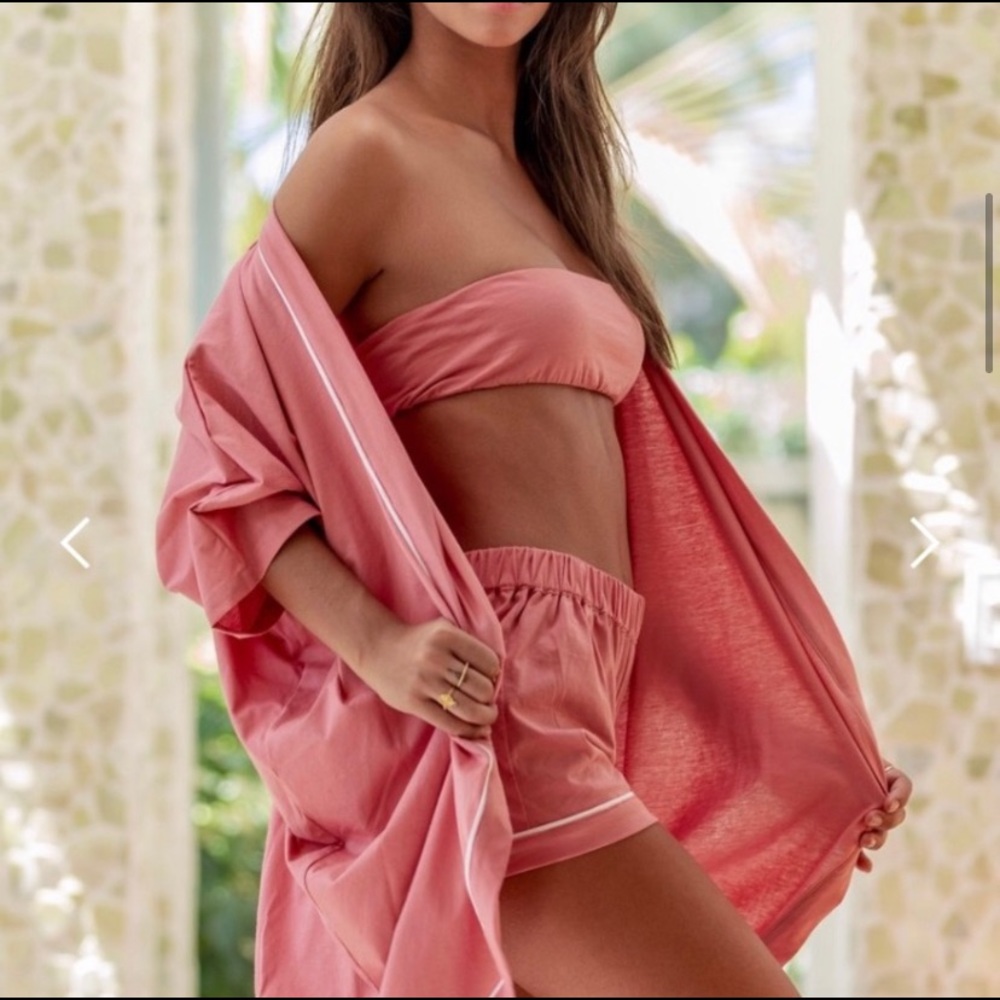 Gooseberry Intimates Matching Lounge Set in Peach